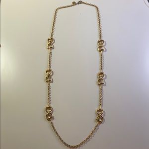 Gold horse bit necklace